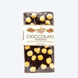 Tavoletta cioccolato fondente con nocciola tonda trilobata gentile