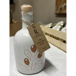 Olio Extravergine di Oliva in Orcio inciso in Maiolica ceramica di Gro