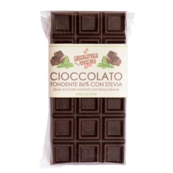 Tavoletta Cioccolato Fondente 86% dolcificato con stevia