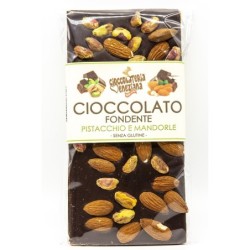 Tavoletta cioccolato fondente Pistacchi e Mandorle