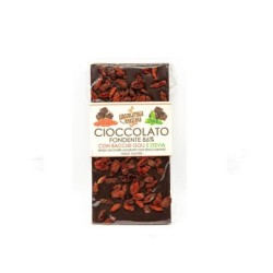 Tavoletta Cioccolato fondente senza zucchero con stevia e bacche goji