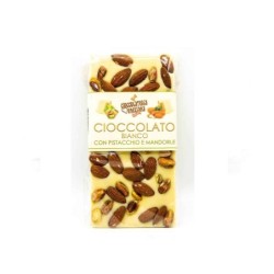 Tavoletta cioccolato bianco Pistacchi e Mandorle