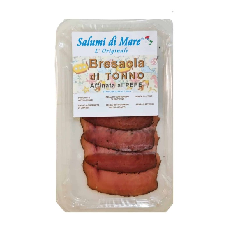 Bresaola di Tonno Affinata al Pepe Affettata 6 x 50gr